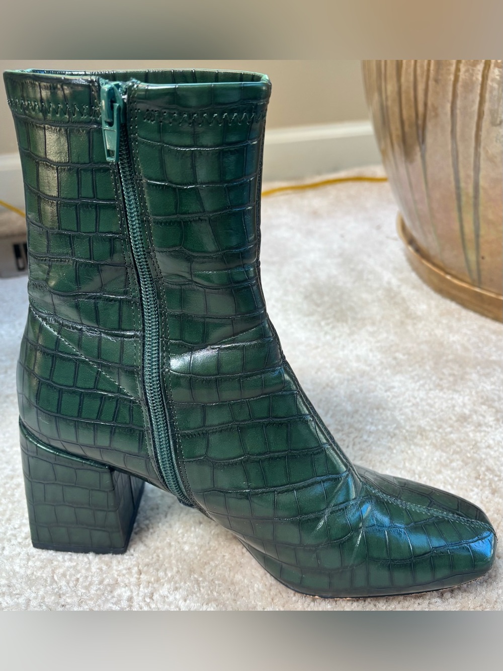 Silent D Green Ankle Boots | Size 39 (Fits US 8-8.5) | Anthropologie